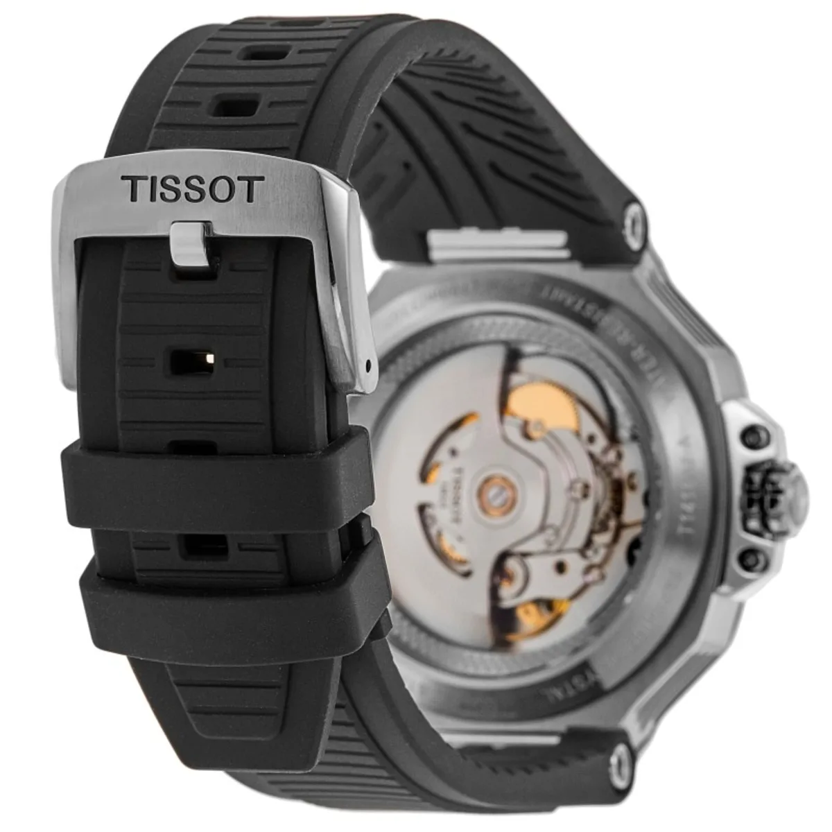 T-Race Powermatic 80 Automatic Black Dial Silicone Strap Men's Watch T141.807.17.051.00 - Image 4
