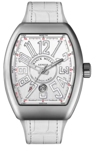 Vanguard Classical White Dial Leather Strap Men's Watch V 45 SC DT (BC) AC