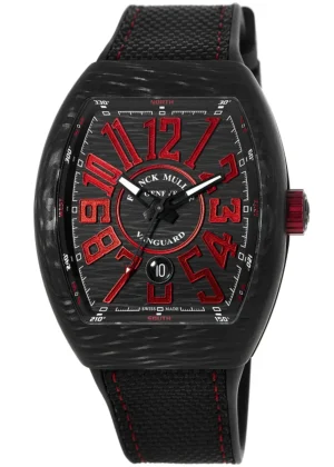 Vanguard Carbon Black/Red Dial Men's Watch V 45 SC DT CARBON NR