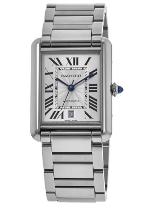 Tank Must Extra-Large Silver Dial Steel Men's Watch WSTA0053
