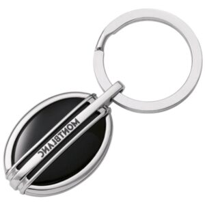 Black Onyx Stainless Steel Keychain 107029
