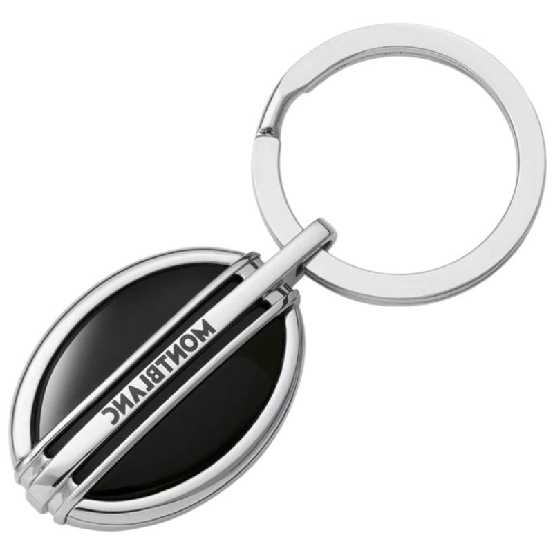 Black Onyx Stainless Steel Keychain 107029