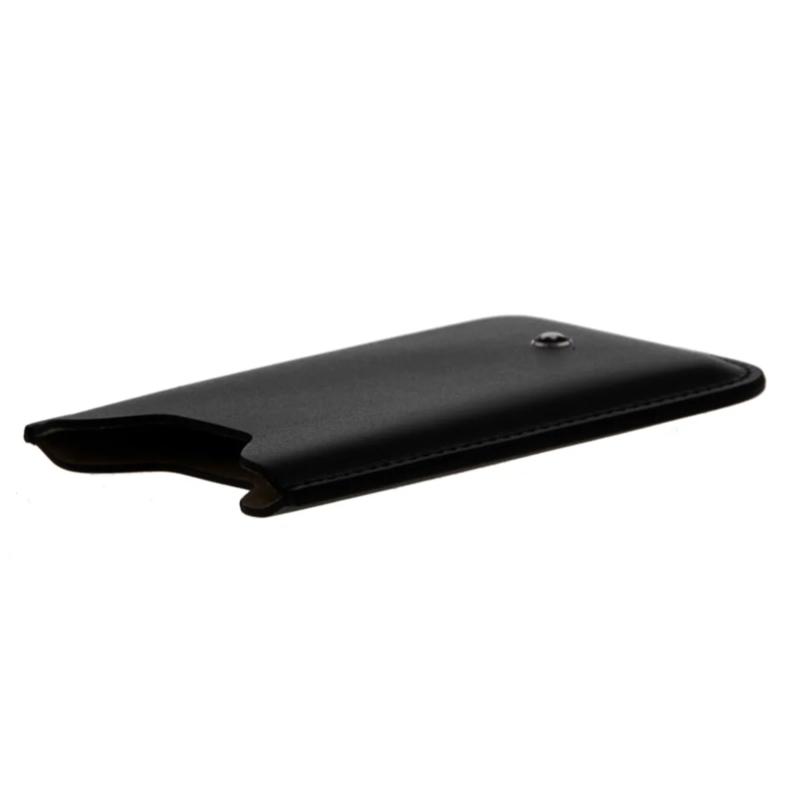 3/4 Black Leather Phone Pouch 107044 - Image 2