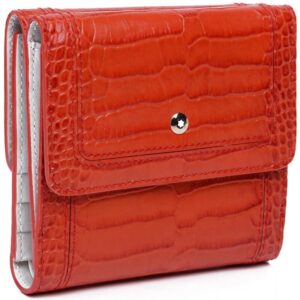 Boheme 6cc Coral Leather Flap Women's Wallet 109606
