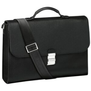 Meisterstück Soft Grain Black Leather Single Gusset Briefcase 114451