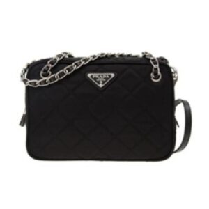 Black Quilted Nylon Women's Crossbody Bag 1BH910 2AS3 F0002