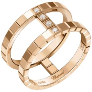 Ice Cube 18K Rose Gold and Diamond Size 6.5 Women's Ring 827006-5010