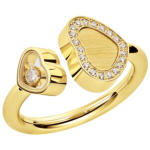 Happy Hearts Golden Hearts 18K Yellow Gold and Diamond Women's Ring 82A107-0900