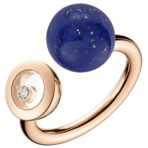 Happy Diamonds Planet 18K Rose Gold, Diamond and Lapis Lazuli Women's Ring 82A619-5500