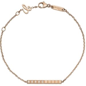 Ice Cube 18K Rose Gold and Half-Set Diamond Women's Bracelet 857702-5002