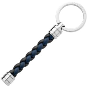 Black and Blue Leather Keychain M111303