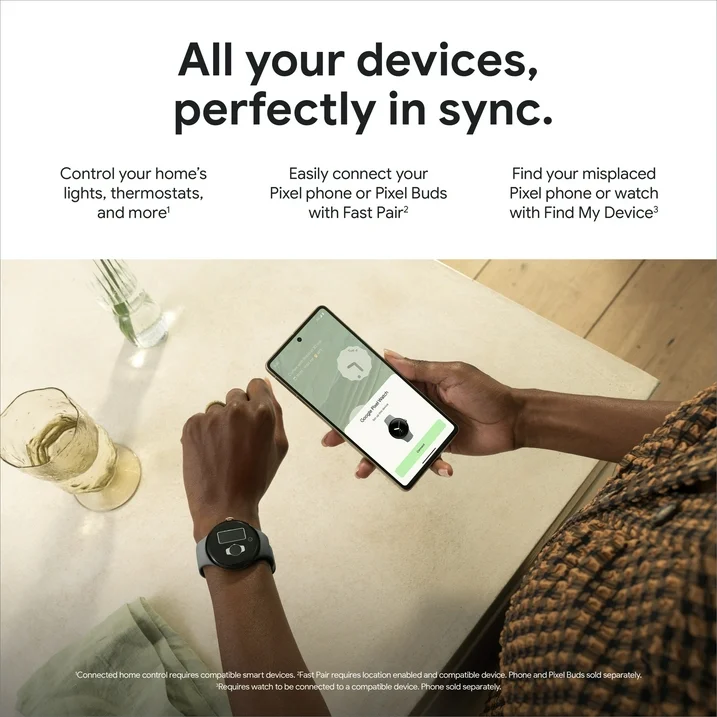 Google Pixel Watch 2 (Wi-Fi) 1.2" Screen, Heart Rate Tracking, Stress Management, Safety Features - Android Smartwatch - Matte Black Aluminum Case - Obsidian Active Band - Image 11