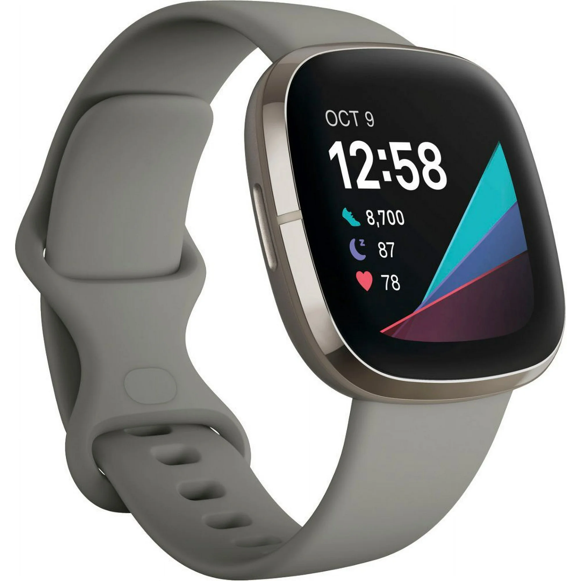 Restored Fitbit Sense Smartwatch - Sage Grey/Silver (Refurbished) - Image 4