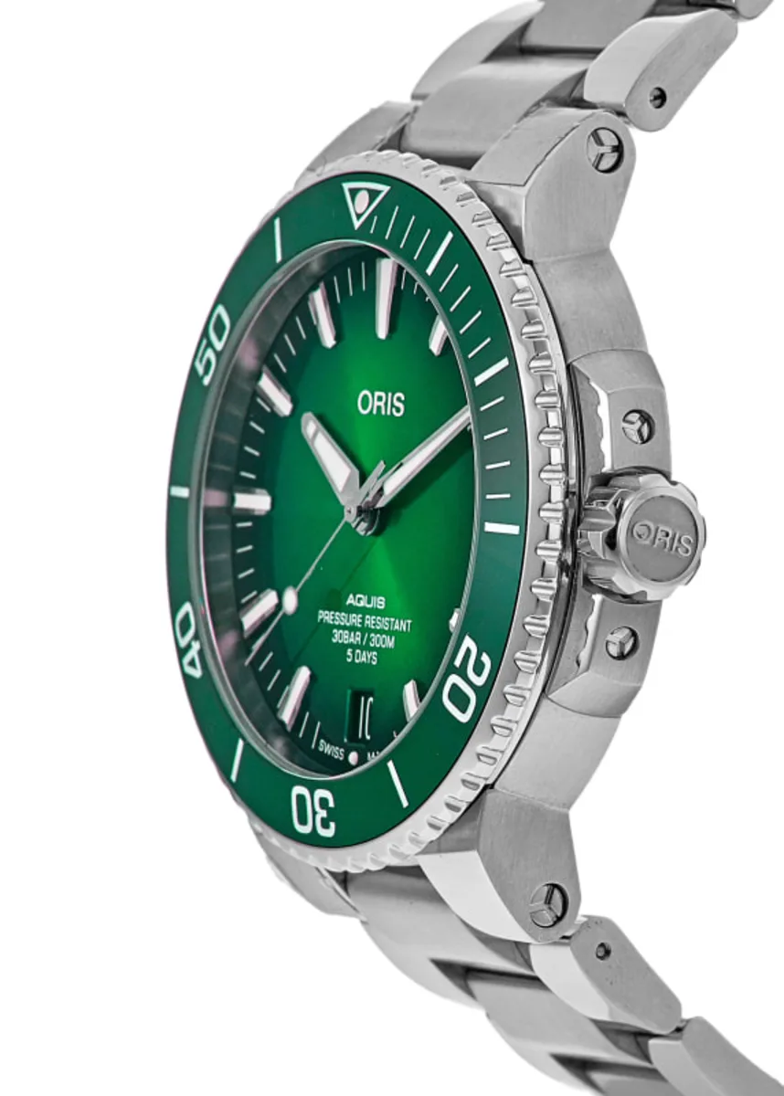 Aquis Date Automatic Green Dial Ceramic Bezel Steel Men's Watch 01 400 7763 4157-07 8 24 09PEB - Image 3