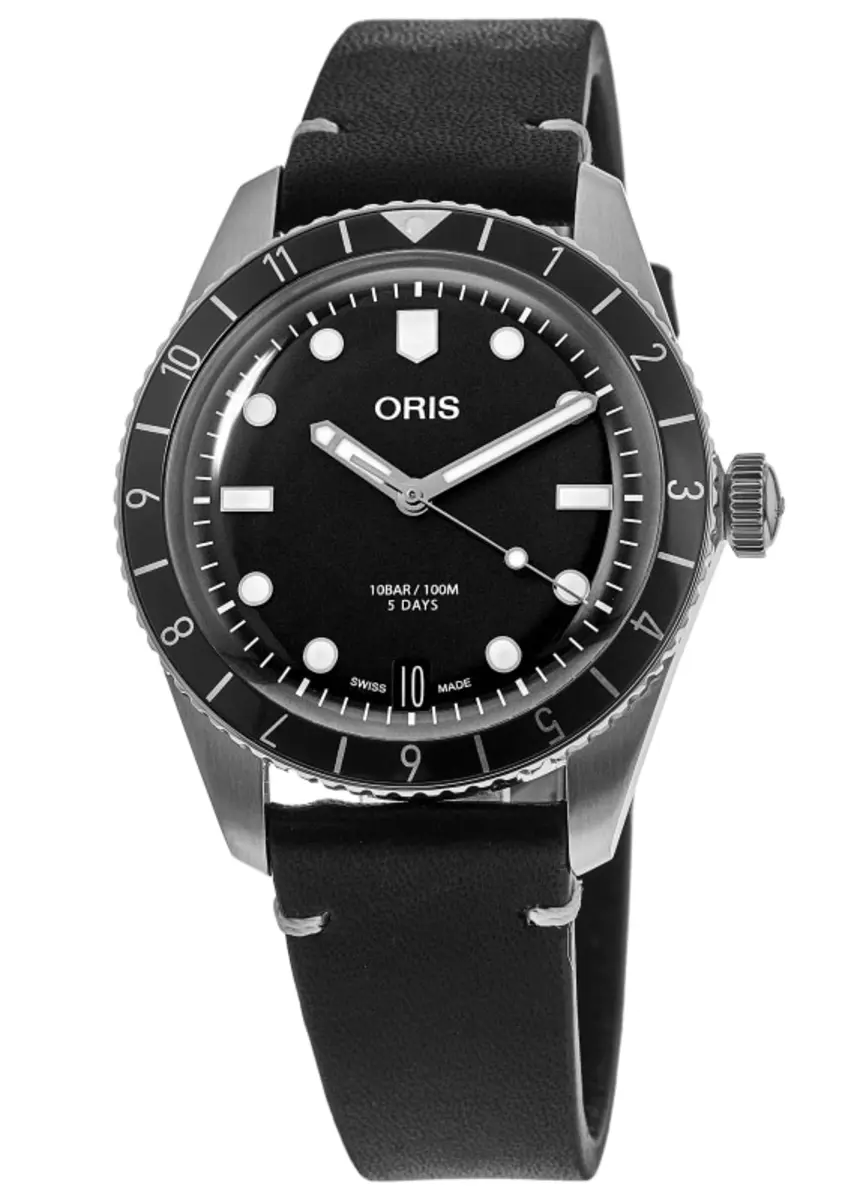 Divers Sixty-Five 12H Calibre 400 Automatic Black Dial Leather Strap Men's Watch 01 400 7772 4054-07 5 20 82