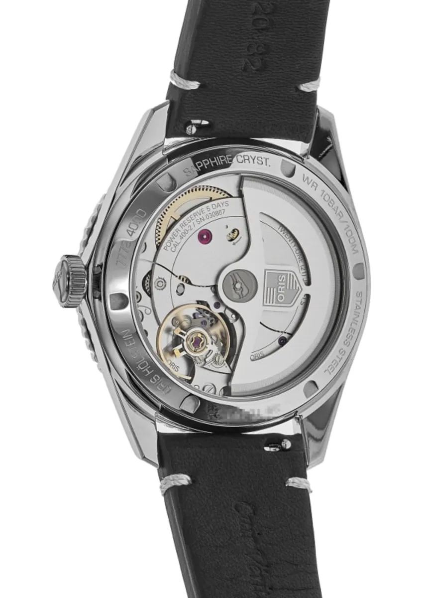 Divers Sixty-Five 12H Calibre 400 Automatic Black Dial Leather Strap Men's Watch 01 400 7772 4054-07 5 20 82 - Image 2