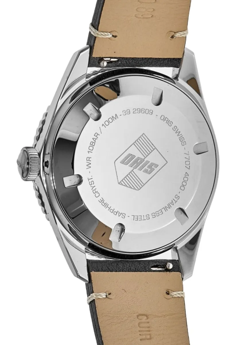 Divers Sixty-Five Automatic Grey Dial Leather Strap Men's Watch 01 733 7707 4053-07 5 20 89 - Image 3