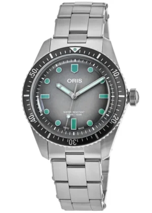Divers Sixty-Five Automatic Grey Dial Steel Men's Watch 01 733 7707 4053-07 8 20 18