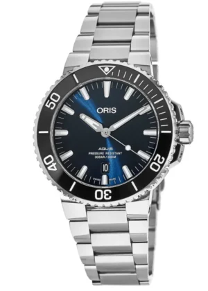 Aquis Date Automatic Blue Dial Stainless Steel Men's Watch 01 733 7730 4135-07 8 24 05PEB