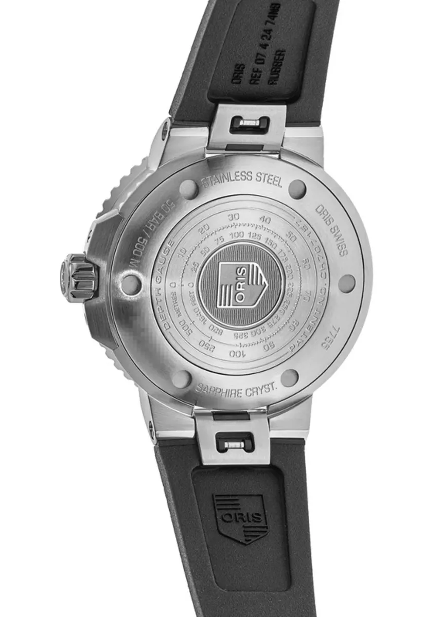 Aquis Depth Gauge Black Dial Rubber Strap Men's Watch 01 733 7755 4154-Set RS - Image 3