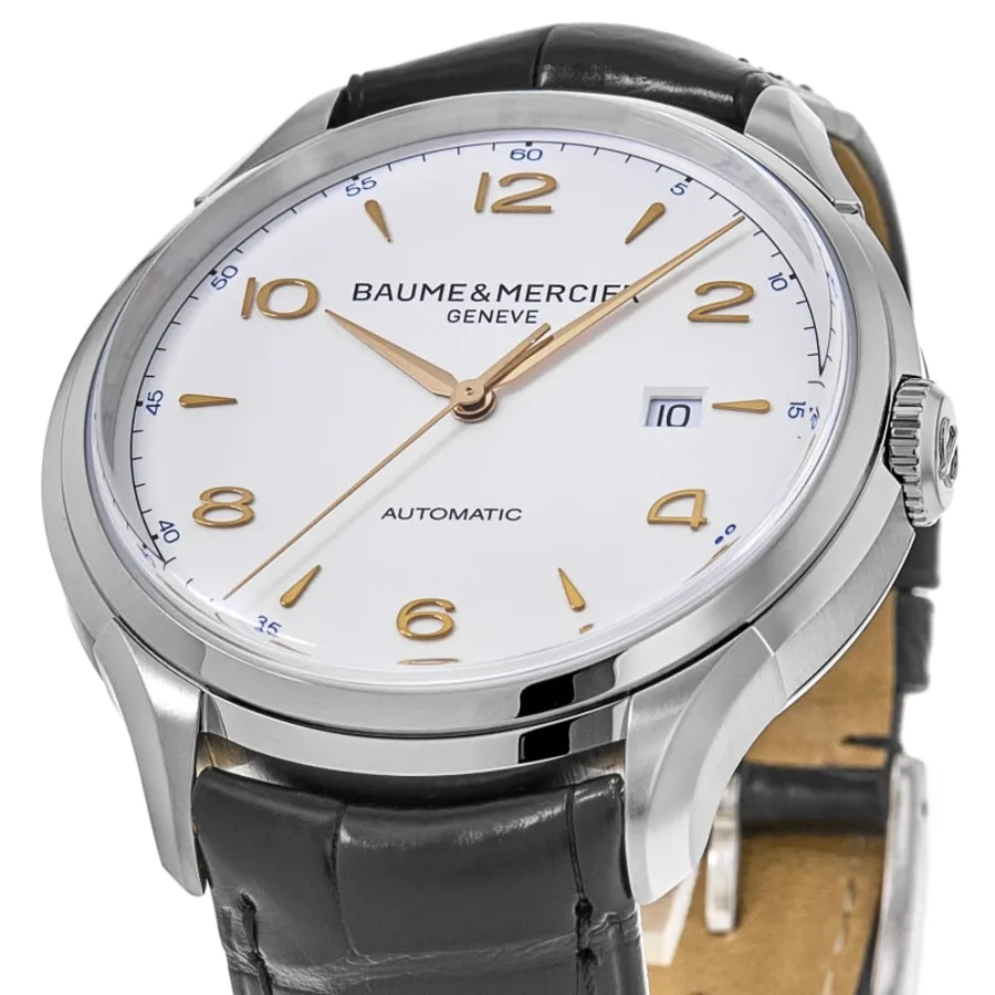 Clifton Club Automatic White Dial Leather Strap Men's Watch 10365 - Image 2