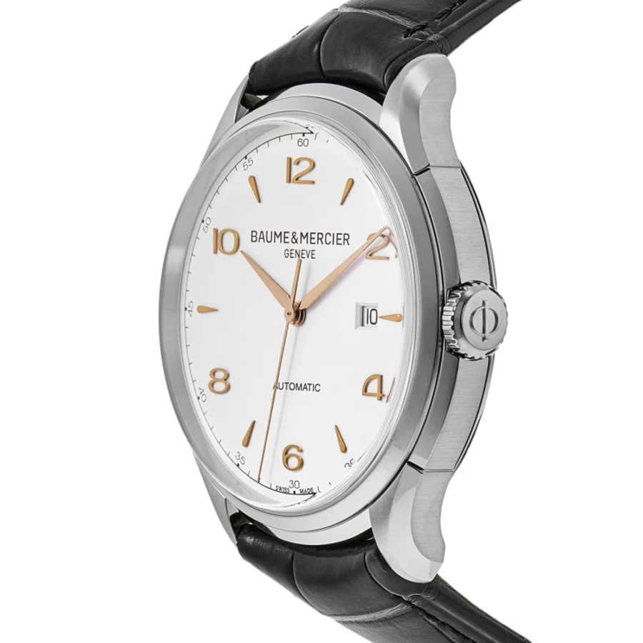 Clifton Club Automatic White Dial Leather Strap Men's Watch 10365 - Image 3