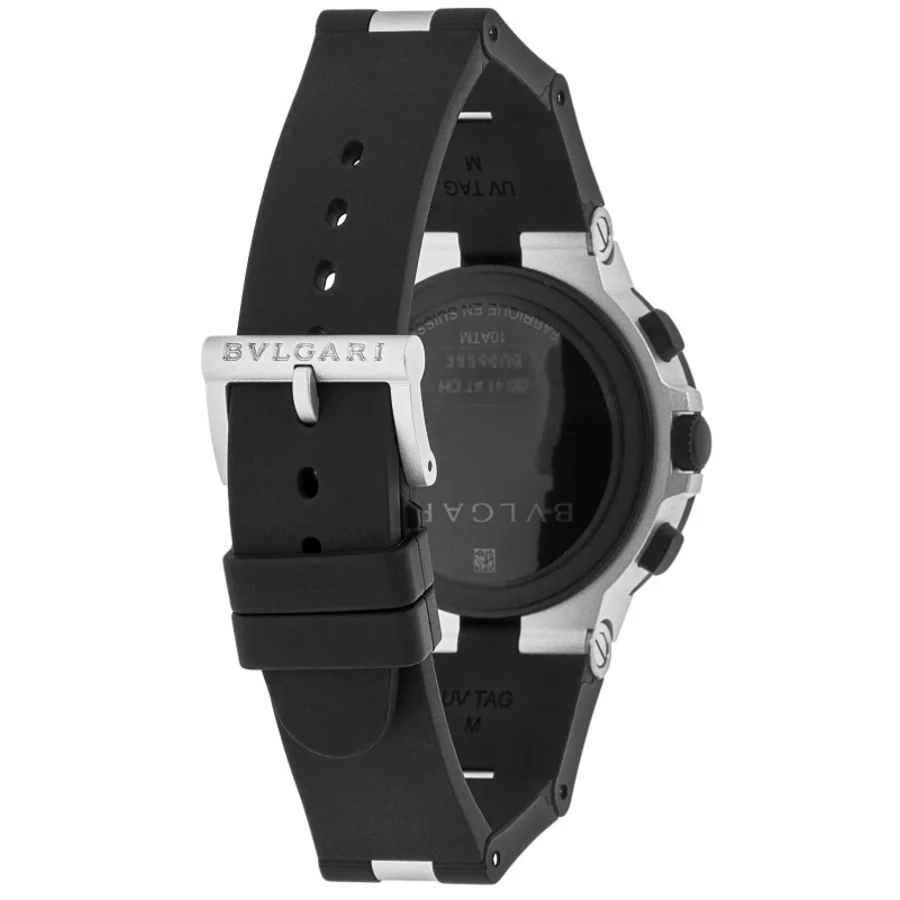Bulgari Aluminum Automatic GMT White Dial Rubber Strap Men's Watch 103963 - Image 4