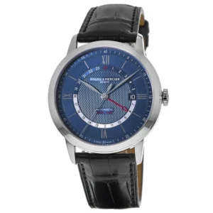 Classima Automatic Blue Dial Black Leather Strap Men's Watch 10482