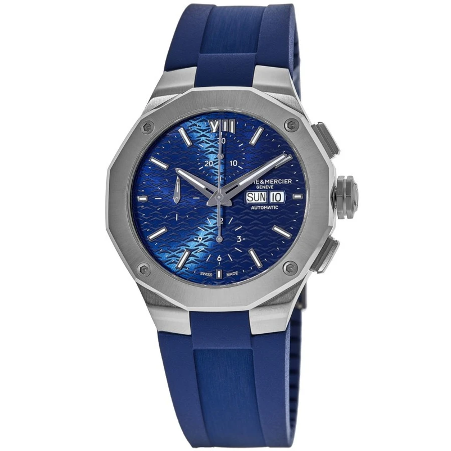 Riviera Blue Chronograph Dial Rubber Strap Men's Watch 10623