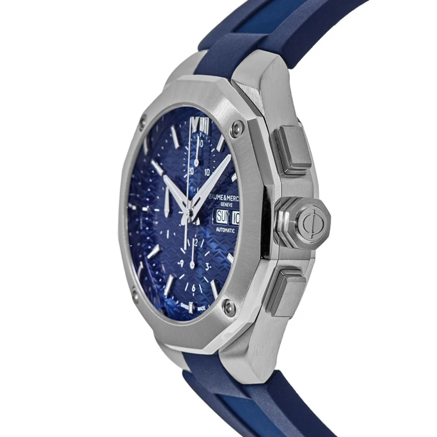Riviera Blue Chronograph Dial Rubber Strap Men's Watch 10623 - Image 4