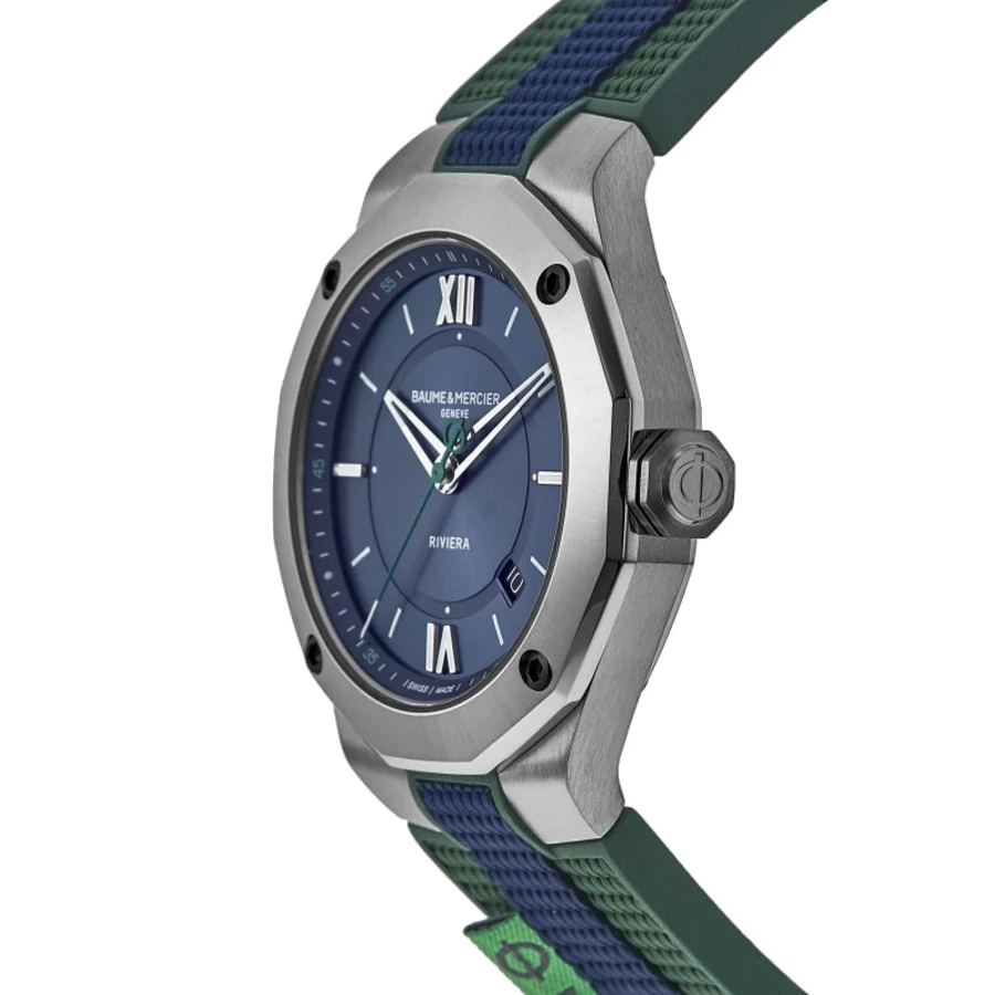 Riviera Blue Dial Color Fabric Strap Men's Watch 10688 - Image 2