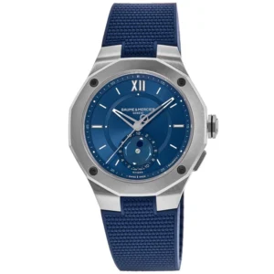 Riviera Tideograph Limited Edition Automatic Blue Dial Rubber Strap Men's Watch 10761