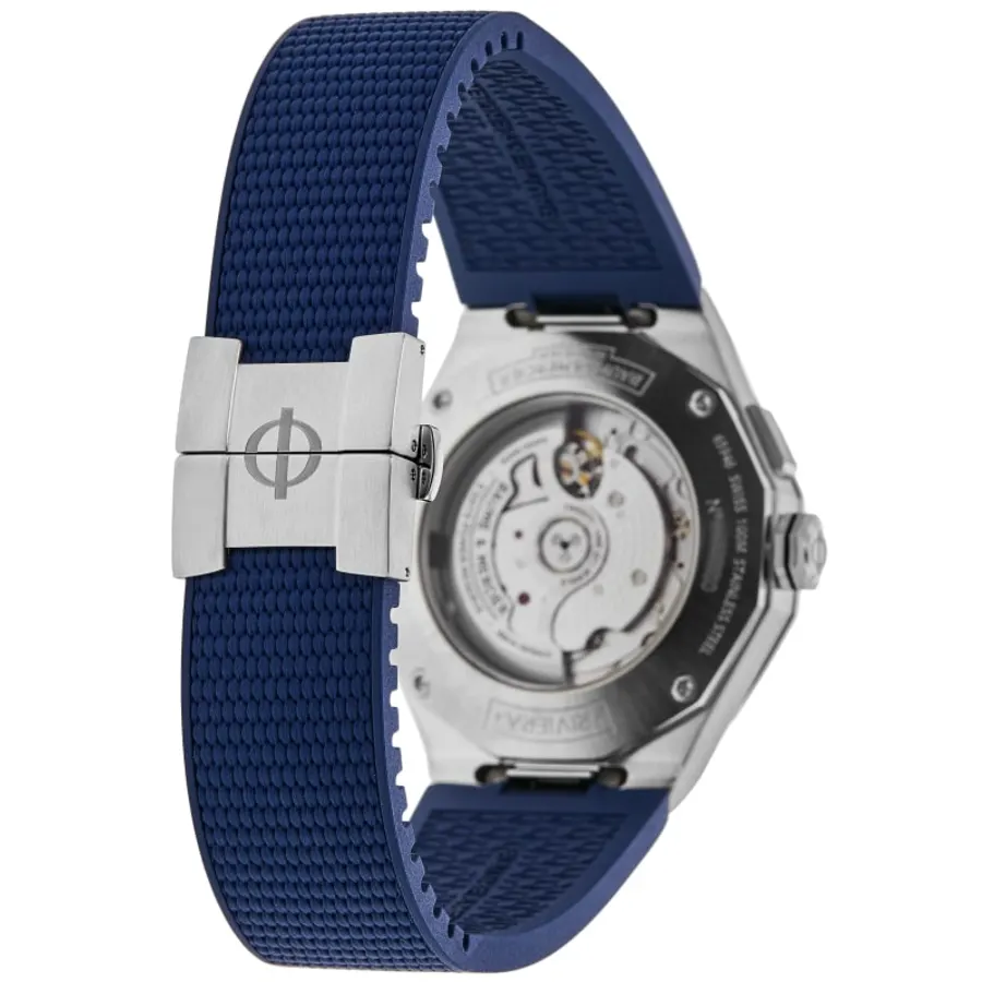 Riviera Tideograph Limited Edition Automatic Blue Dial Rubber Strap Men's Watch 10761 - Image 4