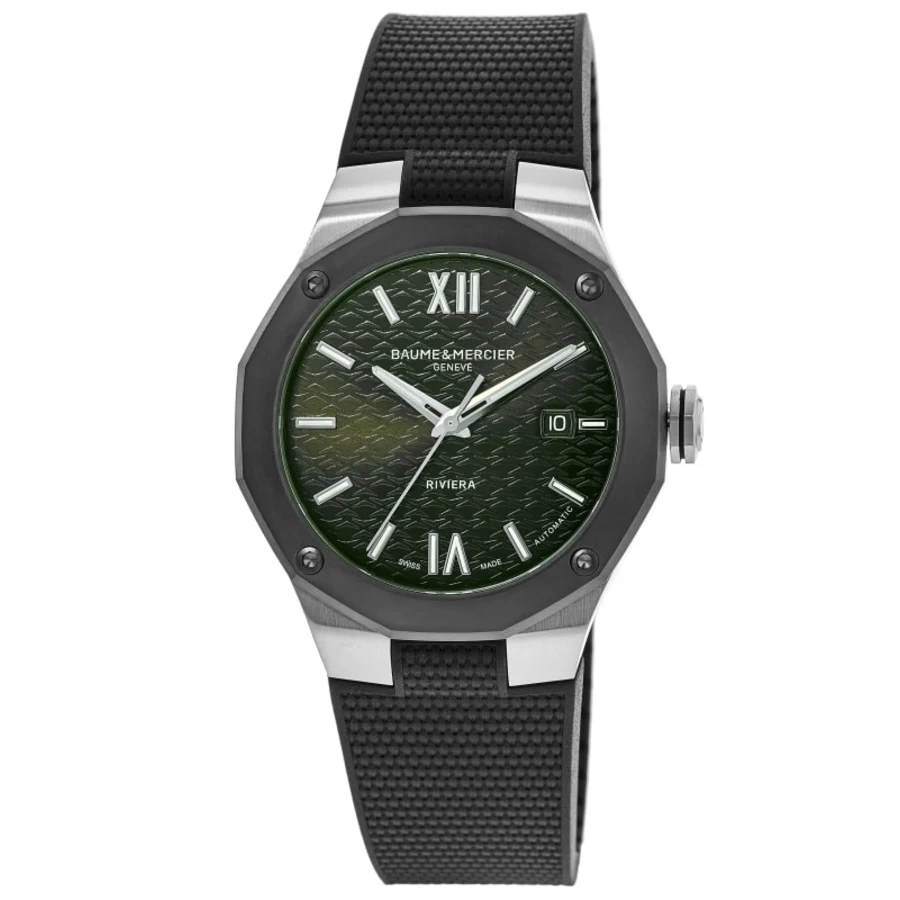 Riviera Automatic Green Dial Rubber Strap Men's Watch 10763