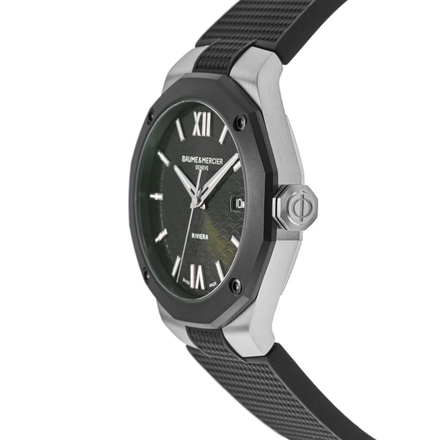 Riviera Automatic Green Dial Rubber Strap Men's Watch 10763 - Image 3