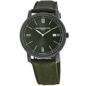 Classima Quartz Green Dial Fabric Strap Men's Watch 10766
