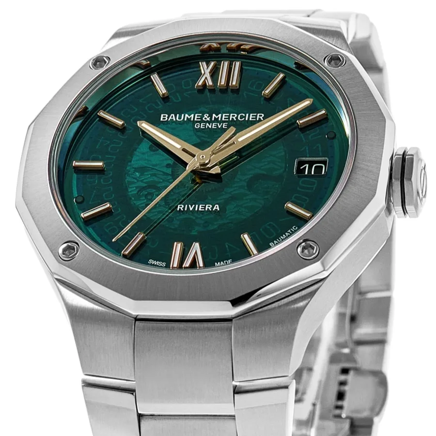 Riviera Automatic Green Dial Stainless Steel Men's Watch 10770 - Image 2