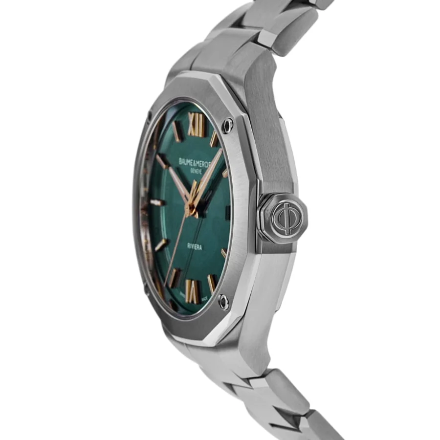 Riviera Automatic Green Dial Stainless Steel Men's Watch 10770 - Image 3