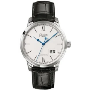 Senator Excellence Panorama Date Silver Dial Black Leather Strap Men's Watch 1-36-03-01-02-30