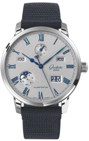 Senator Excellence Perpetual Calendar Grey Dial Fabric Strap Men's Watch 1-36-12-03-02-64