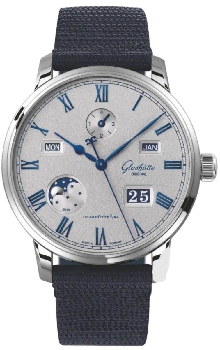 Senator Excellence Perpetual Calendar Grey Dial Fabric Strap Men's Watch 1-36-12-03-02-64