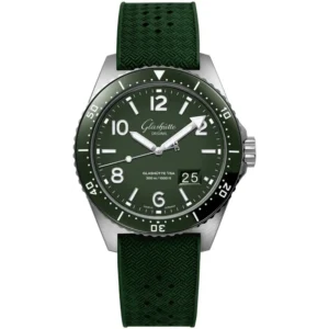 SeaQ Panorama Date 43.2 Green Dial Rubber Strap Men's Watch 1-36-13-07-83-33