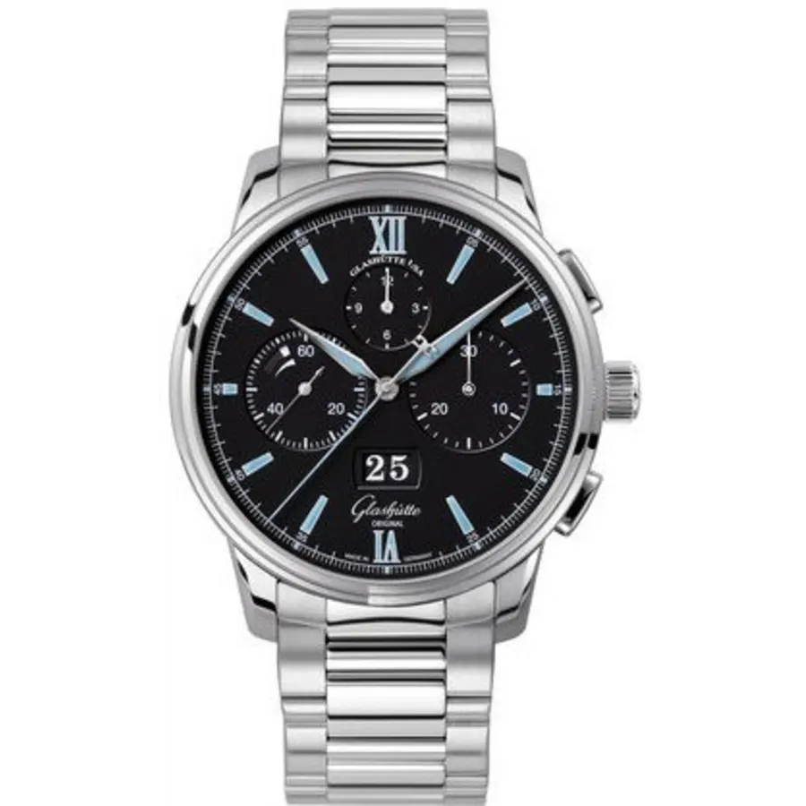 Senator Chronograph Panorama Date Black Dial Stainless Steel Men's Watch 1-37-01-03-02-70