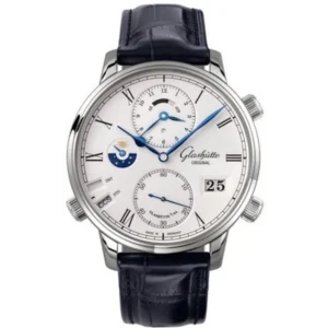 Senator Cosmopolite Silver Dial Blue Leather Strap Men's Watch 1-89-02-01-04-30