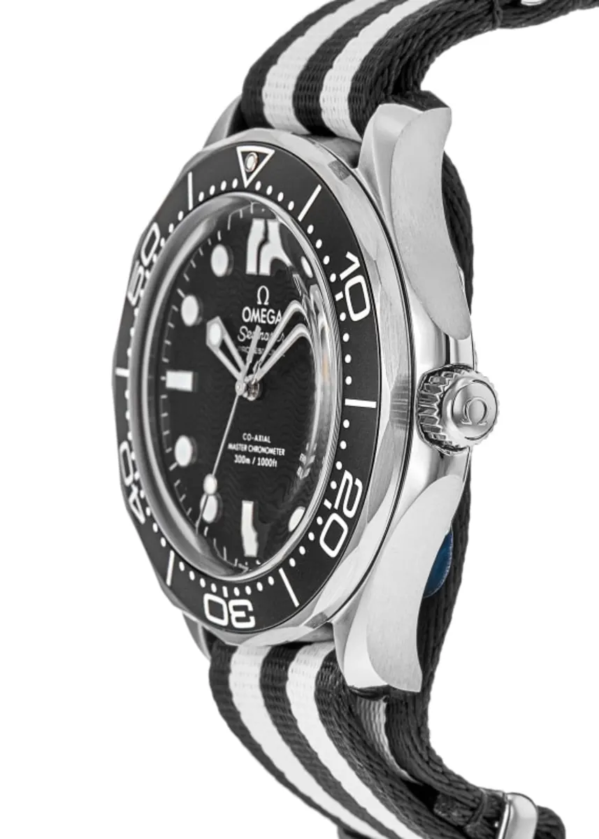 Seamaster 300 Automatic Black Dial Fabric Strap Men's Watch 210.32.42.20.01.005 - Image 3