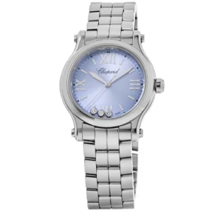 Happy Sport 30mm Blue Floating Diamond Dial Steel Women's Watch 278590-3010