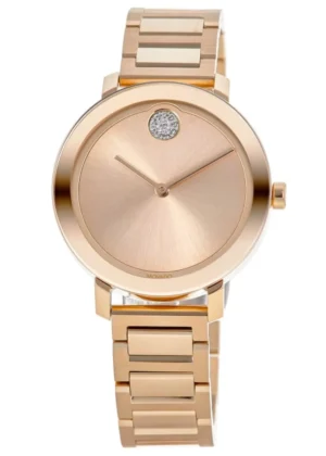 Bold Evolution Champagne Dial Rose Gold Tone Steel Women's Watch 3600650-PO