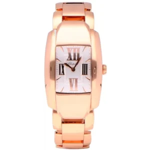 La Strada Silver Dial Rose Gold Tone Steel Women's Watch 419254-5001