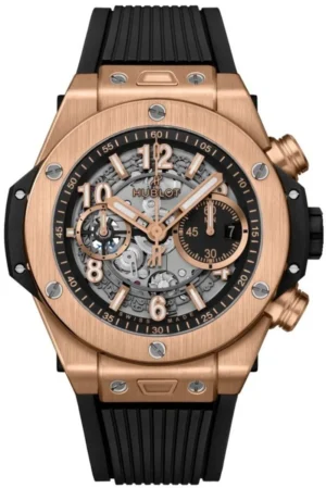 Big Bang Chronograph Skeleton Dial Rubber Strap Men's Watch 421.OM.1180.RX