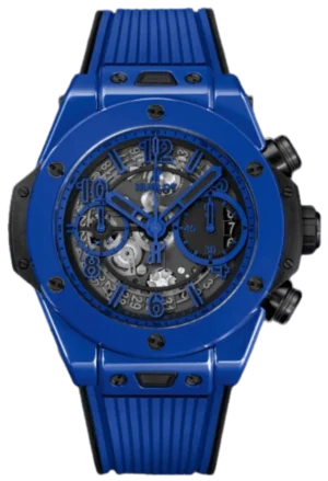 Big Bang Unico Blue Magic Skeleton Dial Rubber Strap Men's Watch 441.ES.5119.RX